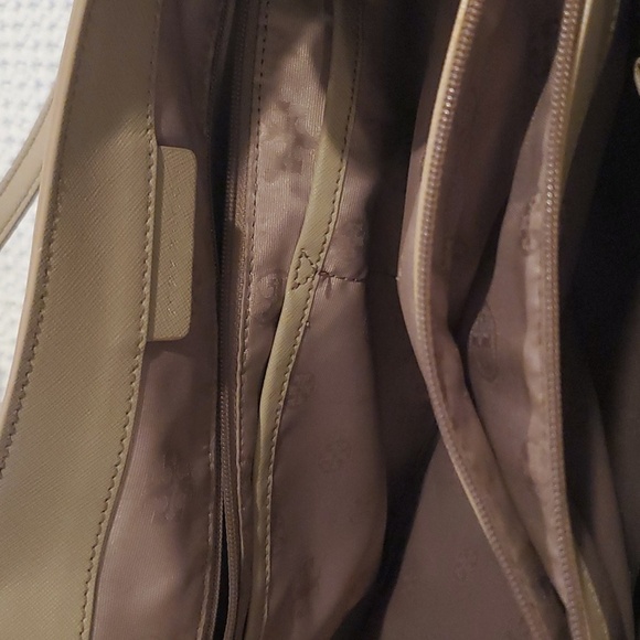 Tory Burch Saffiano Taupe Leather Tote Bag (#17) - Picture 12 of 15